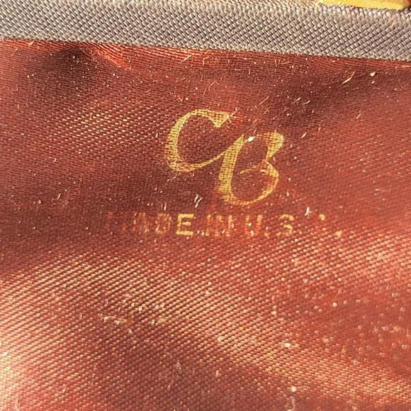 Vintage Fabric Handbag ~ CB Made in USA ~ Satin Lining ~ Attached Coin Purse - Picture 8 of 16